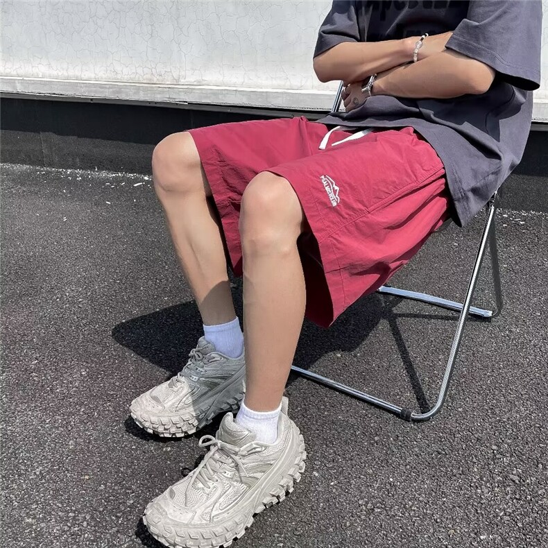 邹刺绣速干短裤男大码休闲中裤机能山系户外五分裤子DK5539,男装休闲裤,星座1116A-1（原606A）
