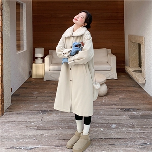 超好看羊羔毛拼接羽绒服女2025新款派克服2C227/3358/P285K418图片