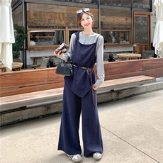 秋装新款！大量！马甲阔腿裤三件套2C133-8967-P160-K228，女装套装/套裙，2C133