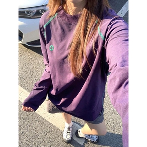 美式高街解构工艺速干长袖T恤男女款防晒罩衫户外运动潮牌骑行服图片