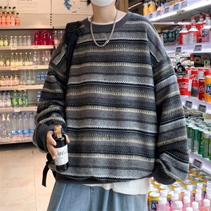 男高街条纹卫衣W18P28图片