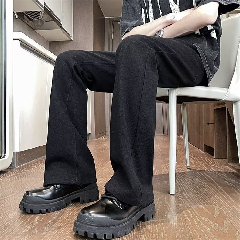 夏款男牛仔裤微喇叭直筒宽松长裤NK9131P35,男装牛仔裤,星座1013-1