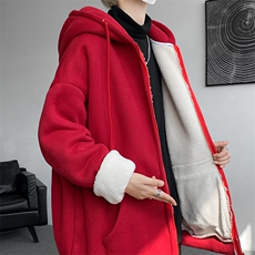 8XL-M高品质！卫衣厚外套男加绒加厚开衫羊羔毛卫衣WY13P68控88，男装卫衣，电商D206-1