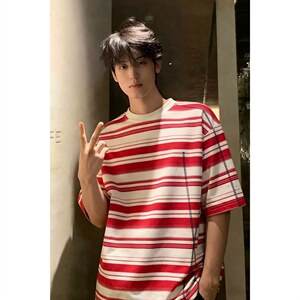 2026夏季新款时尚条纹哈苏线短袖T恤男DT6259-特P35建议零售价88图片
