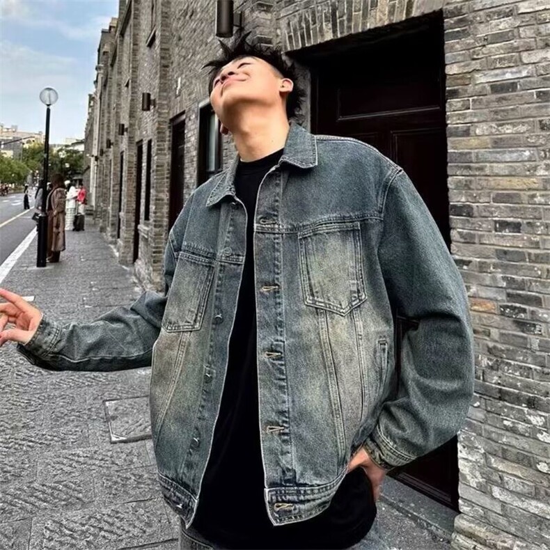 男士牛仔夹克男春秋款百搭今年外套潮牌欧美街头TT968P56，男装工装外套，星座1013-5