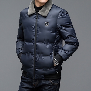 2024加厚新款加厚羽绒棉服男冬季保暖中年爸爸装外套中老年棉衣男图片