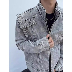 重工水洗解构牛仔外套男春季美式街头设计痞帅夹克WJK86366-p75，男装工装外套，星座1008