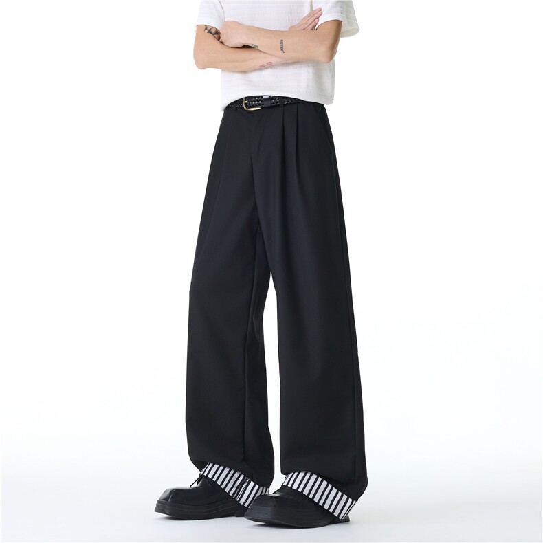 抖音品质春季新款高级垂感宽松休闲西裤B315-K25647-特p45控88,男装西裤,电商B315