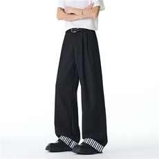 抖音品质春季新款高级垂感宽松休闲西裤B315-K25647-特p45控88，男装西裤，电商B315