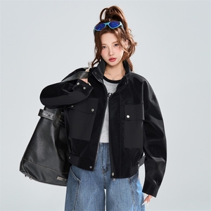多口袋工装夹克女春秋宽松机能风潮流百搭外套 XZ309 JK8008 P95图片