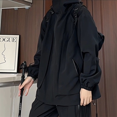 JK9085/P75秋装新款连帽夹克男防水防风冲锋衣潮男大码外套上衣，男装夹克，电商A141