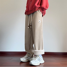 GENIOLAMODE加绒加厚灯芯绒裤子男士秋冬季2025新款直筒休闲卫裤，男装休闲裤，电商A161