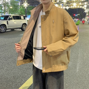 美式vintage豹纹衬衫夹克牛仔短袖外套设计感JK02528-P90图片