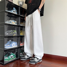 春夏冰丝垂感男士休闲裤休闲直筒长裤个性潮流款A266-KZ1101-P35，男装休闲裤，电商A266
