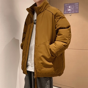 现货冬季美式休闲加厚雪山外套夹克立领纯色三防户外工装棉服图片
