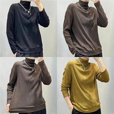 【现货】冬季新款宽松条绒高领打底衫，其它，那简