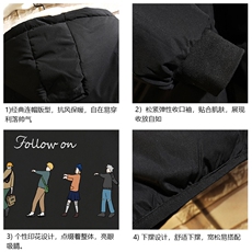 MY16043-P100加厚加绒连帽衣男大码服男面包服男砖墙挂拍，男装棉衣，电商A040A