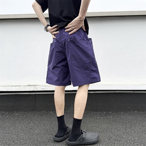 2026新款夏季薄款暗格子短裤男生工装五分裤子宽松休闲裤D501/P35，男装牛仔裤，星座206（原A221）