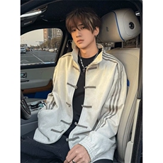 网络图现货简约风新中式软糯毛宽松休闲开衫毛衣RHJ103-P88，男装针织衫/毛衣，星座1005-6