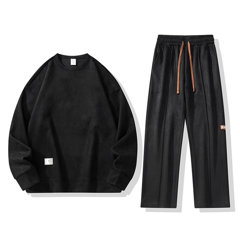 新款男百搭麂皮绒户外套装白底平铺VE2019+XD8819-P105控148,男装休闲套装,星座717
