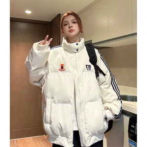冬装新 港风织带棉服 刺绣logo棉衣休闲加厚外套男女 G1105 P118图片