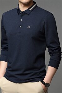 J513钱塘2020-1秋冬新款主推男士高端休闲翻领T恤主推P68图片