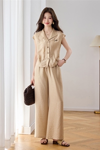 现货新款夏季女装大码气质优雅高端减龄套装款图片