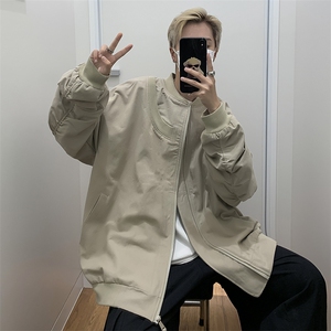 A655-P60 潮牌百搭宽松工装夹克男早秋美式街头棒球服外套图片
