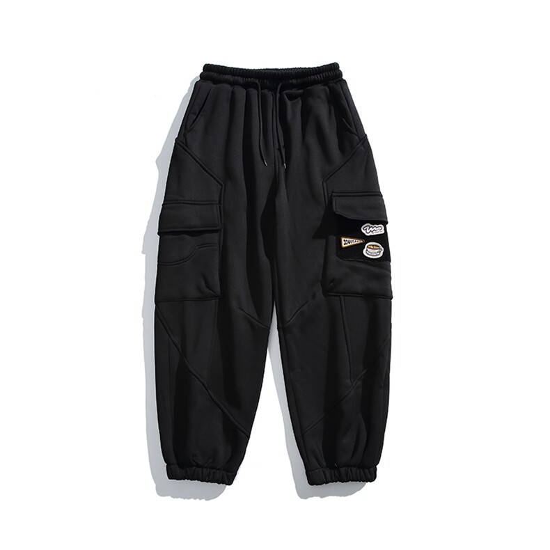2025冬季新款男装日系宽松加绒加厚运动休闲棉裤束脚卫裤P950-F83,男装休闲裤,电商A101（原外27）