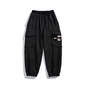 2025冬季新款男装日系宽松加绒加厚运动休闲棉裤束脚卫裤P950-F83图片