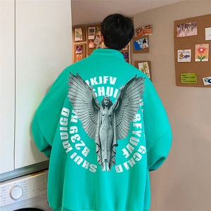 男装卫衣 2026春秋季新款美式印花男生开衫外套XZ514-2-W6631-P63图片