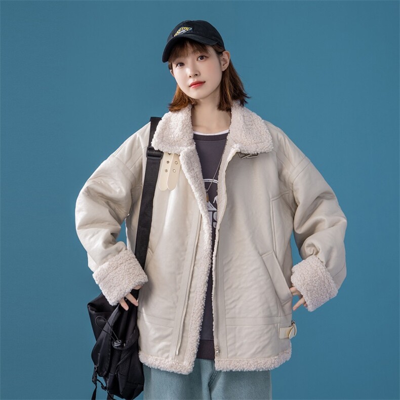 厚夹克皮棉衣毛绒上衣地平线机车皮毛一体棉服313B-P18-P125,男装夹克,星座313B