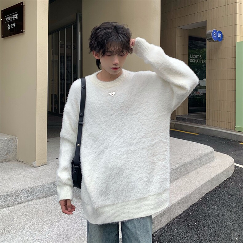 T911-特P75高级重磅仿水貂毛衣男女慵懒宽松情侣针织衫潮牌,男装针织衫/毛衣,星座1501