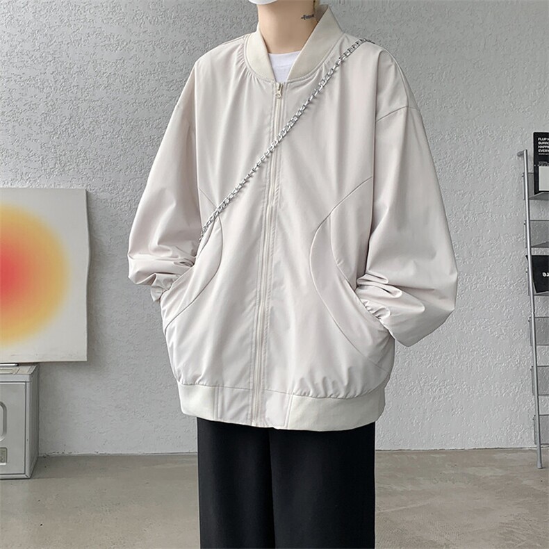 M-8XL春季棒球服外套男大码立领飞行员夹克潮牌休闲衣服JK001P65,男装夹克,电商B312