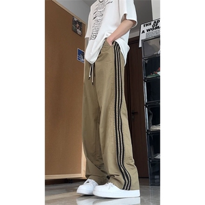 大量现货 美式复古薄款条纹伞兵裤男夏季速干休闲裤DY5036-特P35图片