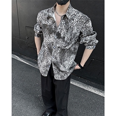 美式高街宽松衬衫潮流休闲上衣A086-CS2203-P40，男装衬衫，电商基地A086