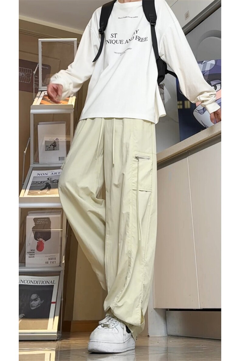 韩版潮流痞帅休闲伞兵工装裤ins风中性复古高街裤子K607TP35控58,男装工装外套,电商A102B
