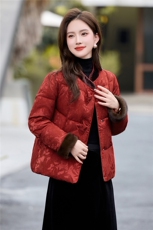 时尚立领棉服女2025冬季新款新中式宽松洋气短款棉服外套，女装棉衣/棉服，锦绣伊人