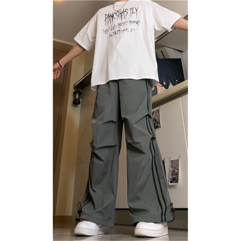 百搭速干冲锋裤降落伞兵裤休闲裤男高街长裤子G6630/P45控68，男装休闲裤，电商D202