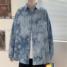 气质潮流青春流行男衬衫文艺宽松型百搭纯色简约长袖CS121P30，男装衬衫，星座410-2