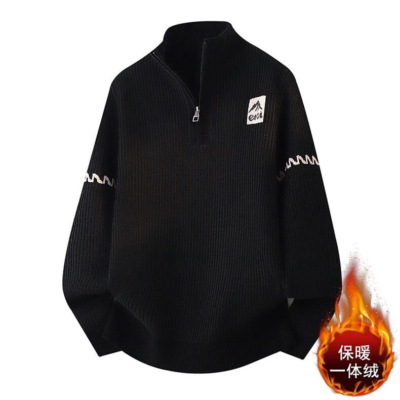 1018-1-M648-P50男士秋冬季新款休闲一体绒针织毛衣时尚帅气，男装针织衫/毛衣，星座1018-1​