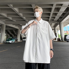 衬衫男短袖韩版潮流痞子帅文艺2023夏季新款ins宽松外套CY342-P29，男装衬衫，星座412-3