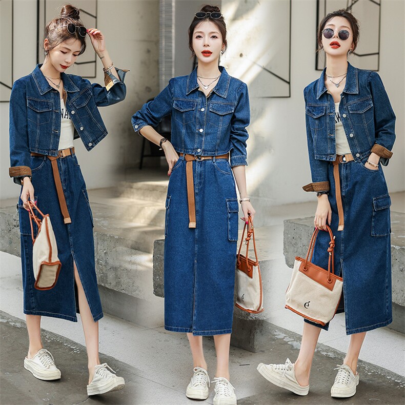 时尚潮流40-49周岁18-24周岁2023年春季，女装牛仔裙，浪花E族（衣布洛）