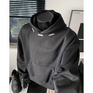 重磅全棉无帽绳450克拉链连帽卫衣硬挺套头外套男 RH5342-P48图片