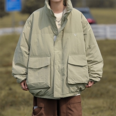棉服男立领宽松面包服女日系新款外套潮M026-P88，男装棉衣，星座308B-2