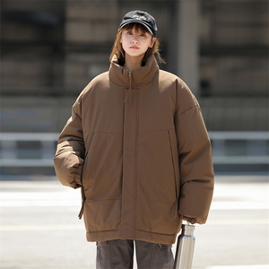 现货美式高街休闲夹克冬季立领纯色三防户外工装加厚棉服外套图片