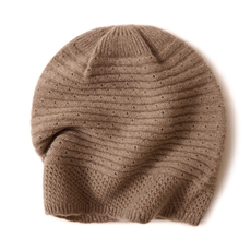 2025年秋季时尚百搭通勤简约休闲挑眼儿堆堆帽，帽子，远腾羊绒