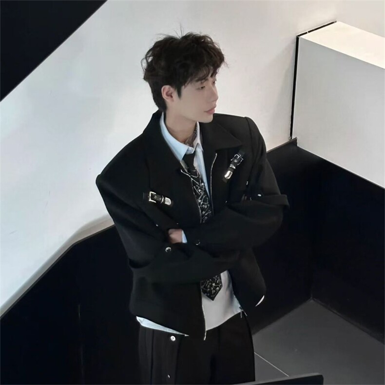 现货 短夹克男小众金属解构外套男(裤子2611）5061-P95 （图片