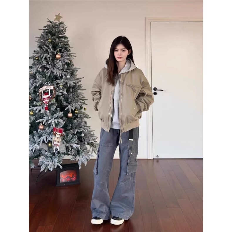 美式cleanfit飞行夹克男女哈灵顿短款巴恩风工装外套LJK88966-P73,男装夹克,星座1008