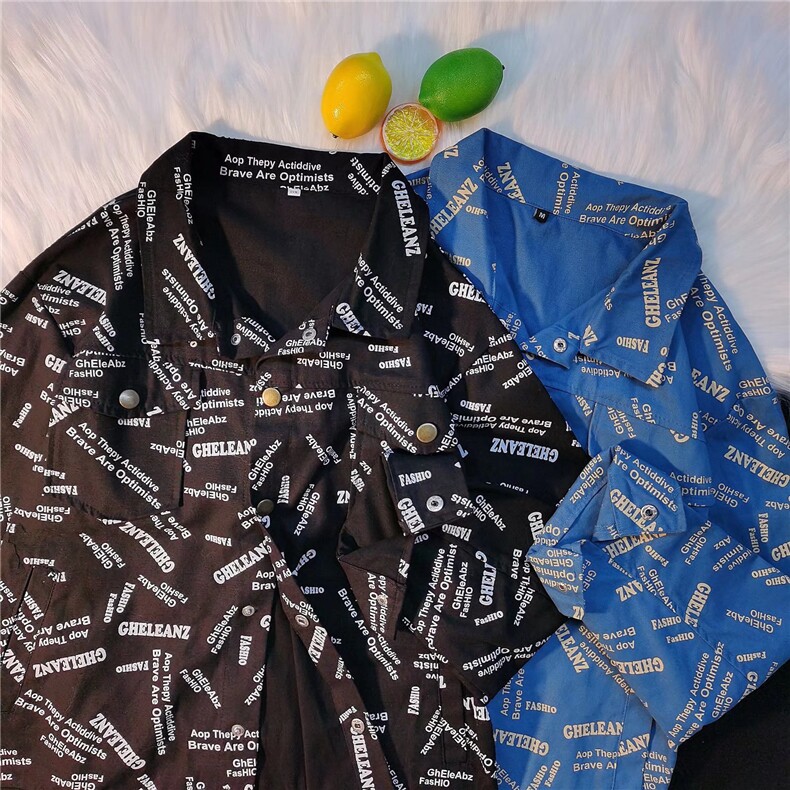 ins潮牌印花男士痞帅外套宽松韩版上衣服休闲夹克Y07P45,男装夹克,星座1116-2